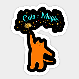 Magic cat Sticker